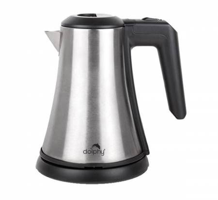 Single touch lid locking silver electric kettle 
