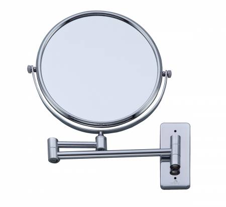 Silver Glossy Finish Magnifying Mirror Stainless Steel