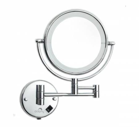 Yellow led wall mounted magnifying mirror