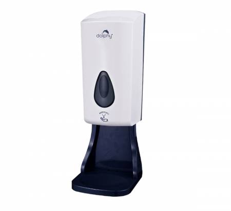 DermSource Touchless Hand Sanitizer Dispenser White Hand Sanitizer Machines for Personal and Commercial Utility Wall Mount Sanitizing Station with Drip Catcher and Refillable Bottle 