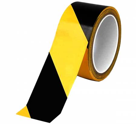 Black yellow pvc vinyl zebra floor marking tape DFMT0001